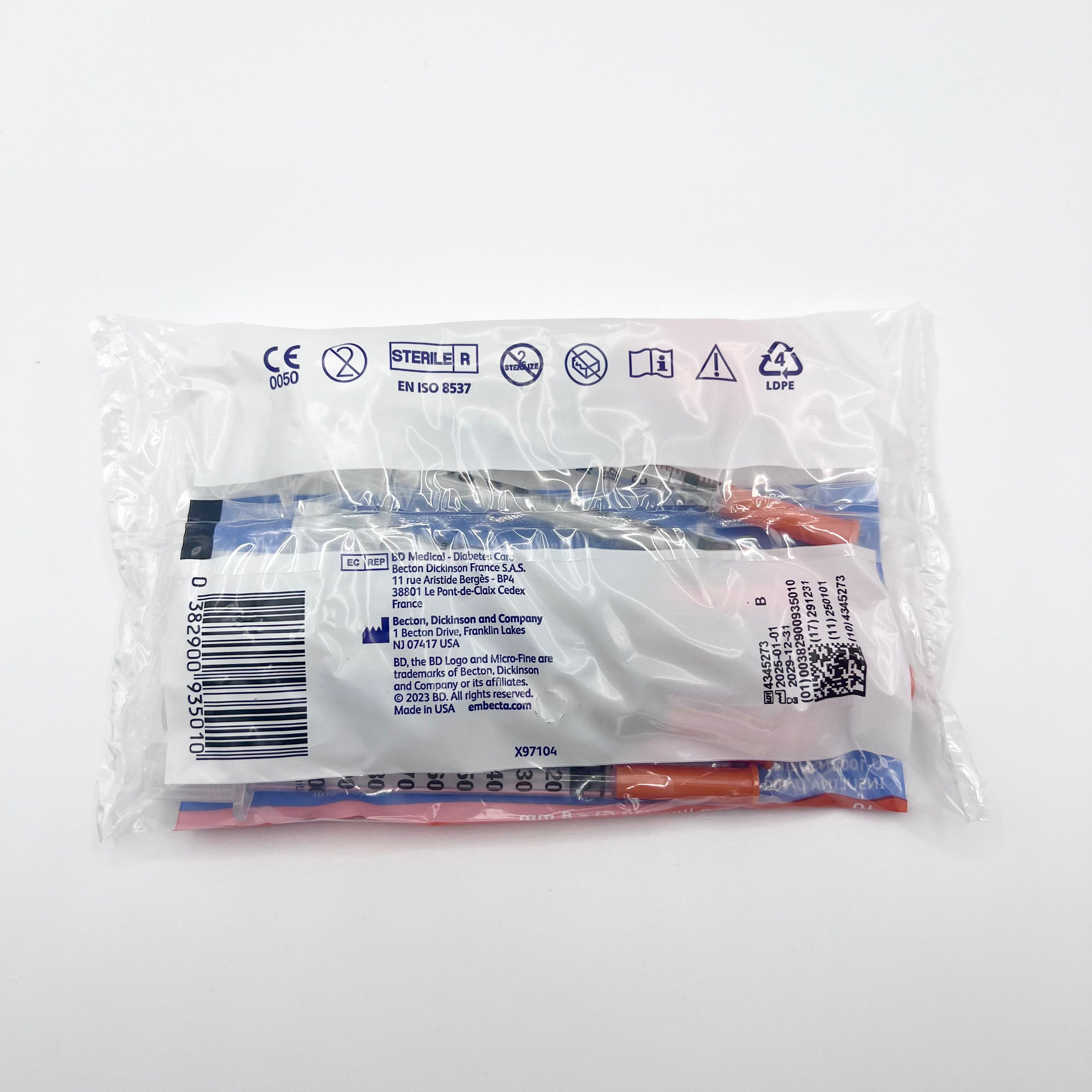 10x 8mm 30g Needle Syringes